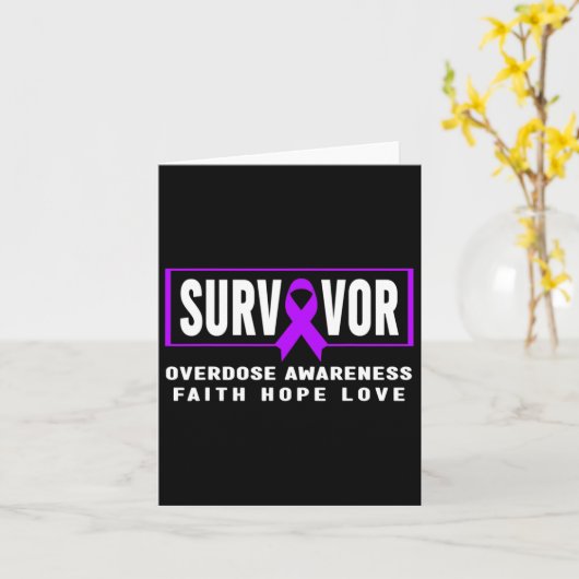 Overdosis Overlevende - Bewustzijn van verslaving Kaart (Gele Bloem)