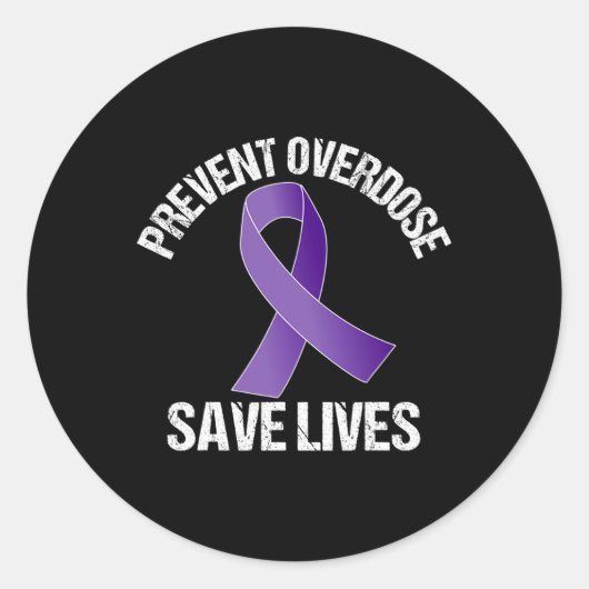 Overdosis Red levens opioïdebewustzijn Ronde Sticker (Voorkant)