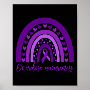 Overdosis Regenboog Drugsverslaving Herstel Paarse Poster