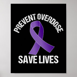 Overdosis Voorkomen Red Levens Opioïde Bewustzijn Poster