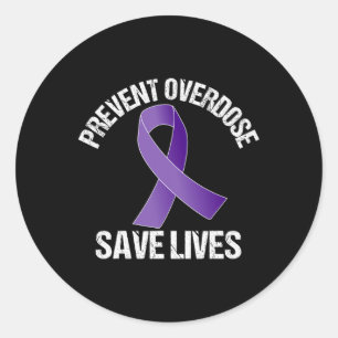 Overdosis Voorkomen Red levens Opioïde Bewustzijn Ronde Sticker