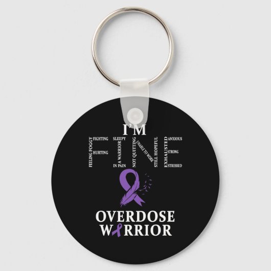 Overdosis Warrior Ik ben in orde Sleutelhanger (Voorkant)