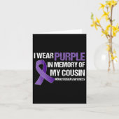 Overdosisbewustzijn Ik draag paars voor mijn neef  Kaart (Gele Bloem)