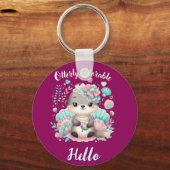 Overdraaglijk Schattige Kawaii Otter  Sleutelhanger (Voorkant)