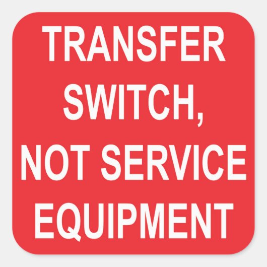 Overdrachtsschakelaar, geen label voor serviceappa (Voorkant)