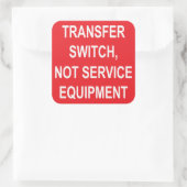 Overdrachtsschakelaar, geen label voor serviceappa (Tas)