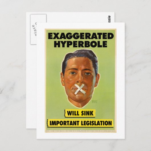 Overdreven hyperbool Briefkaart (Voorkant / Achterkant)