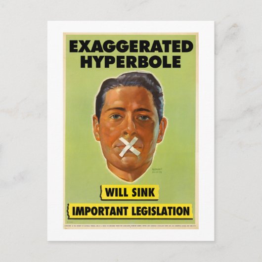 Overdreven hyperbool Briefkaart (Voorkant)