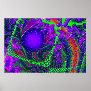 Overdrive 3D Optical Fractal Poster