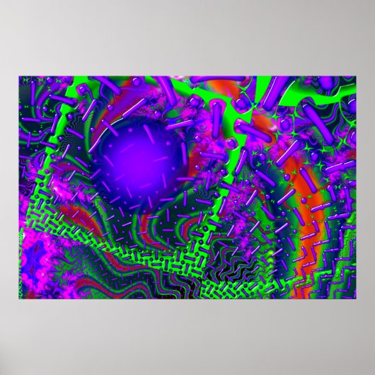 Overdrive 3D Optical Fractal Poster (Voorkant)