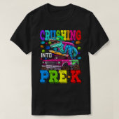 Overdrukken in pre-k monster Truck Dinosaur T Rex T-shirt (Design voorkant)