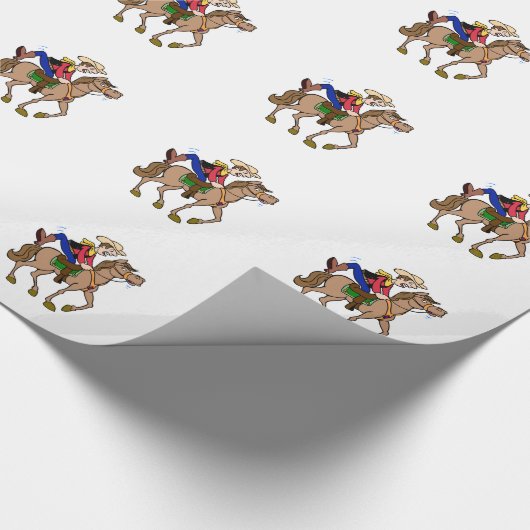Overeager Cowboy Cadeaupapier (Hoek)