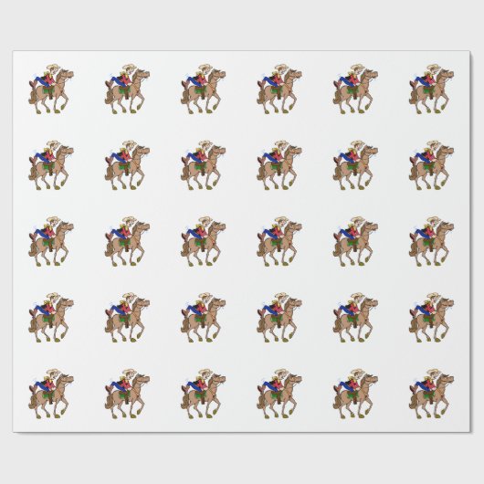 Overeager Cowboy Cadeaupapier (Vlak)