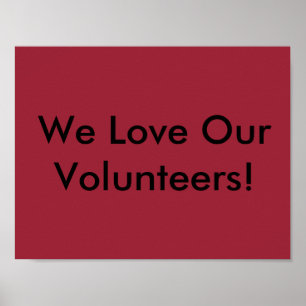 Overeenkomend poster van vrijwilligers