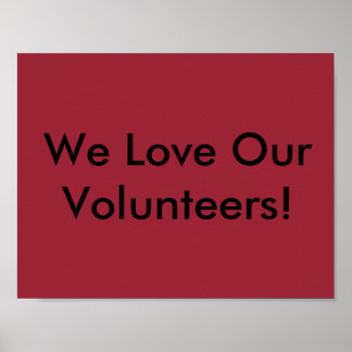 Overeenkomend poster van vrijwilligers