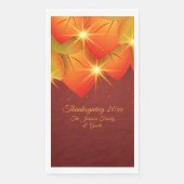 Overeenkomend Thanksgiving Oranje Leaf Name Year P Servet (Voorkant)