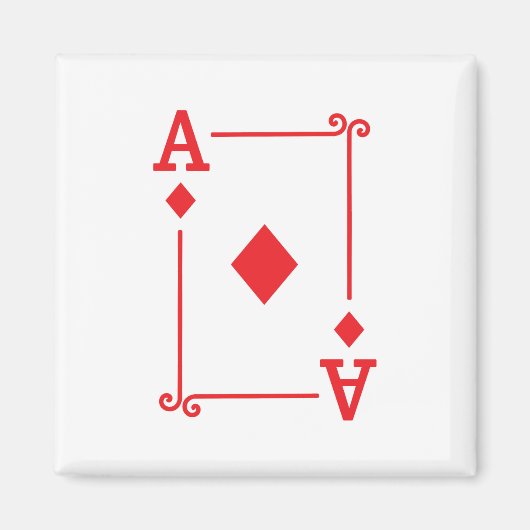Overeenkomende Ace Diamonds Suit Plays Cards Moder Magneet (Voorkant)