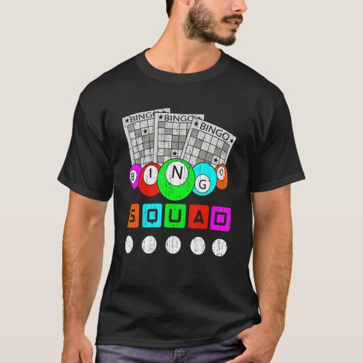 Overeenkomende bingo Squad Lottery Hobby Bingo Pla T-shirt (Voorkant)