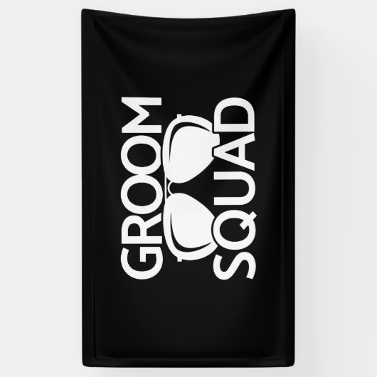 Overeenkomende bruidsjonkers groep vrijgezellenfee spandoek (Verticaal)