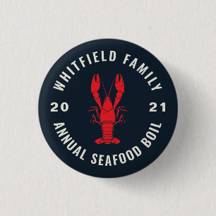 Overeenkomende familie 4e juli Seafood Boil Custom Ronde Button 3,2 Cm