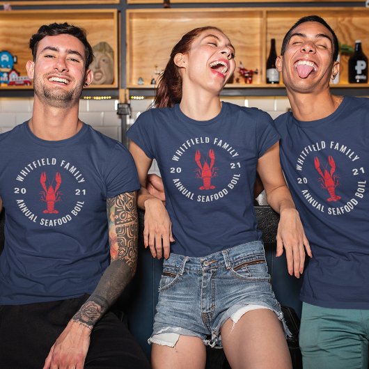 Overeenkomende familie 4e juli Seafood Boil Custom T-shirt