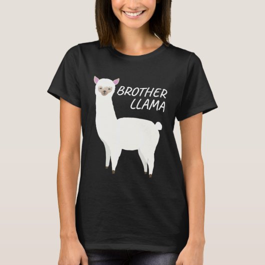 Overeenkomende Familie Llama Broer Llama voor Bro T-shirt (Voorkant)