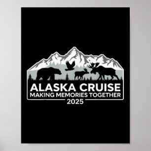 Overeenkomende familie vrienden en groep Alaska cr Poster