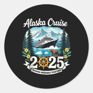 Overeenkomende familie vrienden en groep Alaska cr Ronde Sticker