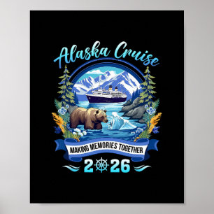 Overeenkomende familie vrienden en groep Alaskaans Poster