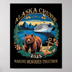 Overeenkomende familie vrienden en groep Alaskaans Poster