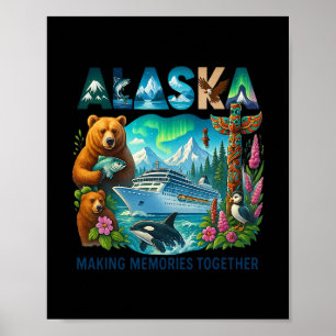 Overeenkomende familie vrienden en groep Alaskan A Poster