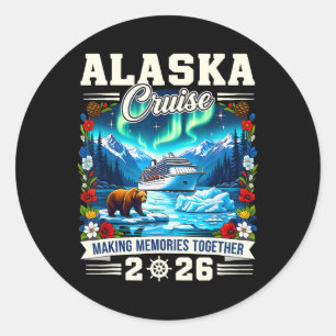 Overeenkomende familie vrienden en groep Alaskan A Ronde Sticker