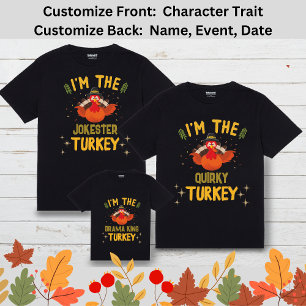 Overeenkomende familiekarakter Trait Naam Thanksgi T-shirt