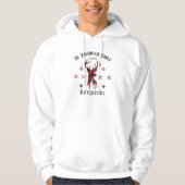 Overeenkomende familienaam Datum Kerstmis Buffel P Hoodie (Voorkant)