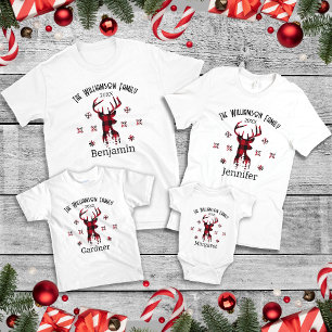 Overeenkomende familienaam Datum Kerstmis Buffel P T-shirt