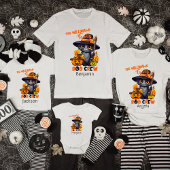 Overeenkomende familienaam Halloween Cat Pumpkin T-shirt