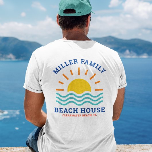 Overeenkomende familienaam Summer Sunset Beach Hou T-shirt