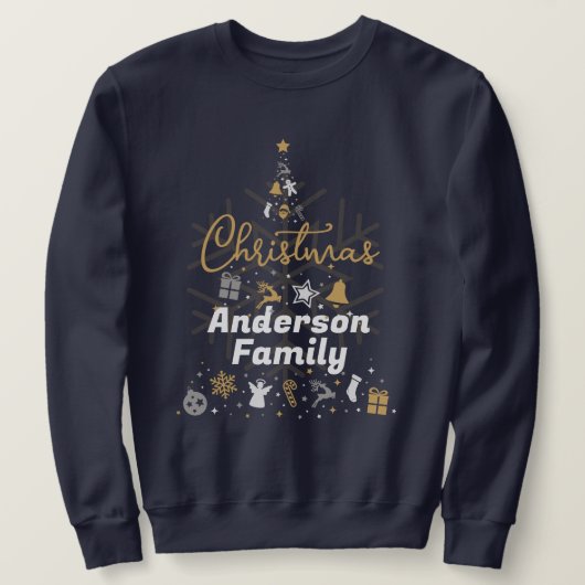 Overeenkomende familienaam T-Shirts Gepersonalisee (Design voorkant)