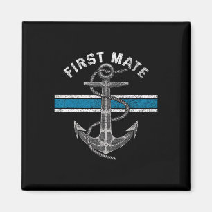Overeenkomende First Mate Sailing Sets Boating Cap Magneet