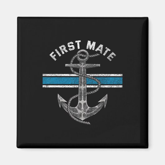 Overeenkomende First Mate Sailing Sets Boating Cap Magneet (Voorkant)