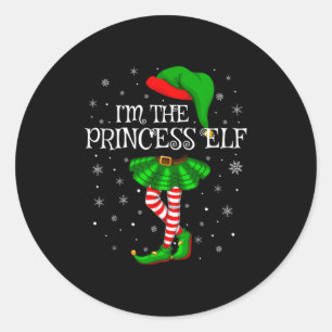 Overeenkomende gezinsgroep Ik ben de prinses Elf K Ronde Sticker