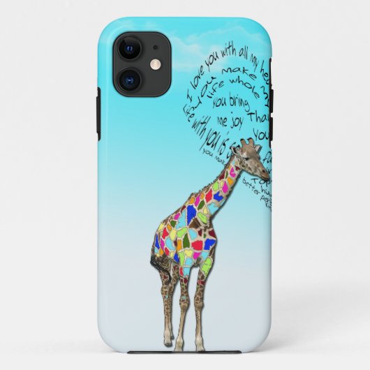 Overeenkomende giraf liefde hartelefoons Case-Mate iPhone case (Achterkant)