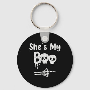 Overeenkomende Halloween pyjama koppels Sleutelhanger