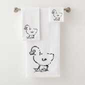 Overeenkomende handdoekset bad handdoek (Insitu)