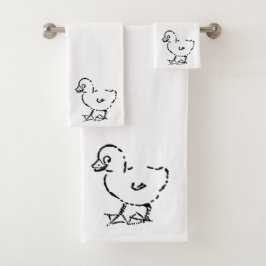 Overeenkomende handdoekset bad handdoek