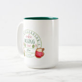 Overeenkomende kerstbakkersbemanning tweekleurige koffiemok (Voorkant links)