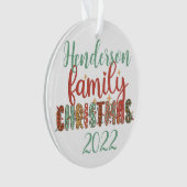 Overeenkomende kerstdagen 2022 ornament (voorkant)