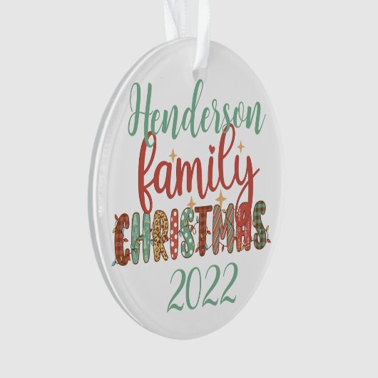 Overeenkomende kerstdagen 2022 ornament (voorkant)