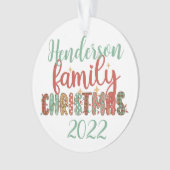 Overeenkomende kerstdagen 2022 ornament (voorkant)