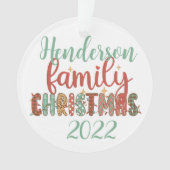 Overeenkomende kerstdagen 2022 ornament (voorkant)